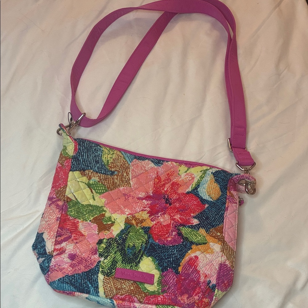 Vera Bradley Floral Pink Shoulder Bag - Picture 3 of 16